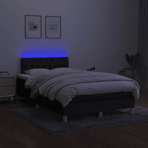 Box spring postel s matrací a LED černá 120x190 cm textil - obrázek 5