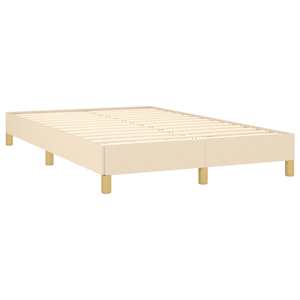 Box spring postel s matrací a LED krémová 120x190 cm textil - obrázek 6