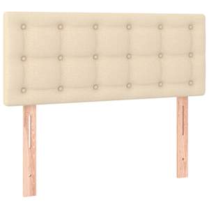 Box spring postel s matrací a LED krémová 120x190 cm textil - obrázek 9