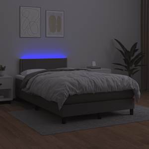 Box spring postel s matrací a LED šedá 120 x 190 cm umělá kůže - obrázek 4