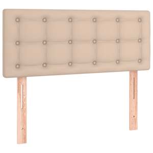 Box spring postel matrace a LED cappuccino 120x190cm umělá kůže - obrázek 8