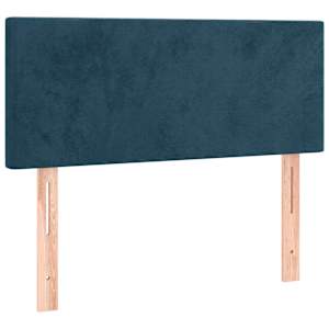 Box spring postel s matrací a LED tmavě modrá 120x190 cm samet - obrázek 8