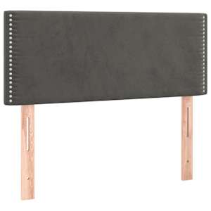 Box spring postel s matrací a LED tmavě šedá 120 x 190 cm samet - obrázek 8