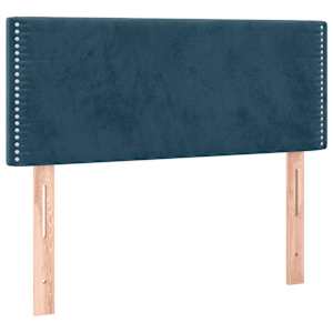 Box spring postel s matrací a LED tmavě modrá 120x190 cm samet - obrázek 8