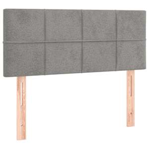 Box spring postel s matrací a LED světle šedá 120x190 cm samet - obrázek 8