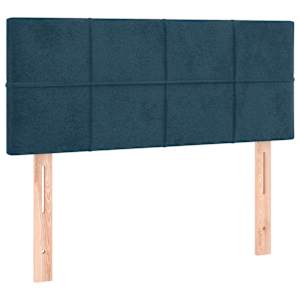 Box spring postel s matrací a LED tmavě modrá 120x190 cm samet - obrázek 8