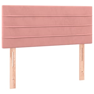 Box spring postel s matrací a LED růžová 120 x 190 cm samet - obrázek 9