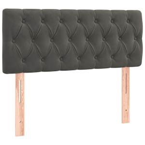 Box spring postel s matrací a LED tmavě šedá 120 x 190 cm samet - obrázek 9