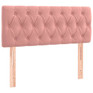 Box spring postel s matrací a LED růžová 120 x 190 cm samet - obrázek 9