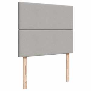 Box spring postel s matrací a LED světle šedá 120x190 cm textil - obrázek 9
