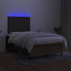Box spring postel s matrací a LED tmavě hnědá 120x190 cm textil - obrázek 4