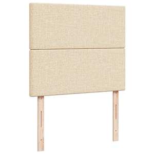 Box spring postel s matrací a LED krémová 120x190 cm textil - obrázek 9