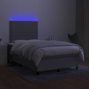Box spring postel s matrací a LED světle šedá 120x190 cm textil - obrázek 4