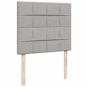 Box spring postel s matrací a LED světle šedá 120x190 cm textil - obrázek 9