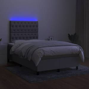 Box spring postel s matrací a LED světle šedá 120x190 cm textil - obrázek 4