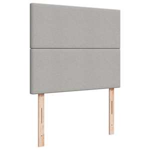Box spring postel s matrací a LED světle šedá 120x190 cm textil - obrázek 9