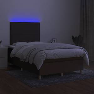 Box spring postel s matrací a LED tmavě hnědá 120x190 cm textil - obrázek 4