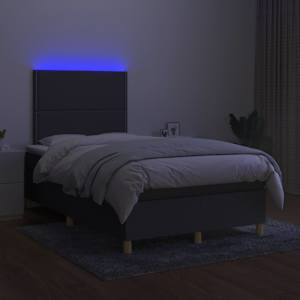 Box spring postel s matrací a LED tmavě šedá 120x190 cm textil - obrázek 4