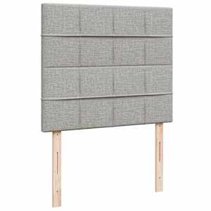 Box spring postel s matrací a LED světle šedá 120x190 cm textil - obrázek 9
