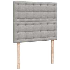 Box spring postel s matrací a LED světle šedá 120x190 cm textil - obrázek 9