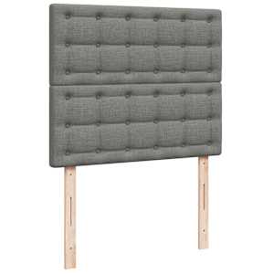 Box spring postel s matrací a LED tmavě šedá 120x190 cm textil - obrázek 9