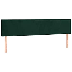Box spring postel s matrací a LED tmavě zelená 120x190 cm samet - obrázek 9