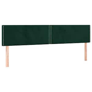 Box spring postel s matrací a LED tmavě zelená 120x190 cm samet - obrázek 9
