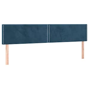 Box spring postel s matrací a LED tmavě modrá 120x190 cm samet - obrázek 9