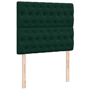 Box spring postel s matrací a LED tmavě zelená 120x190 cm samet - obrázek 9