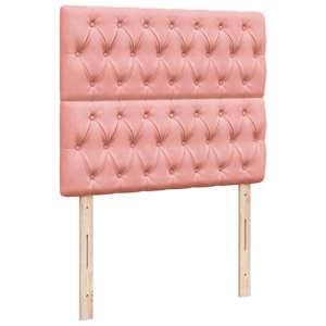 Box spring postel s matrací a LED růžová 120 x 190 cm samet - obrázek 9