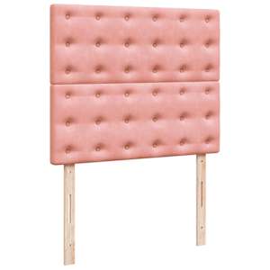 Box spring postel s matrací a LED růžová 120 x 190 cm samet - obrázek 9