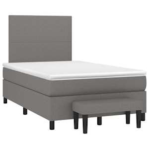 Box spring postel s matrací tmavě hnědá 120x190 cm textil - obrázek 2