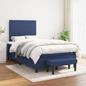 Box spring postel s matrací černá 120x190 cm textil - obrázek 3