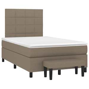 Box spring postel s matrací taupe 120x190 cm textil - obrázek 2