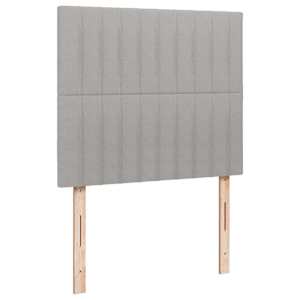 Box spring postel s matrací světle šedá 120x190 cm textil - obrázek 7