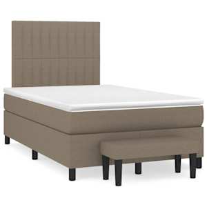 Box spring postel s matrací taupe 120x190 cm textil - obrázek 1