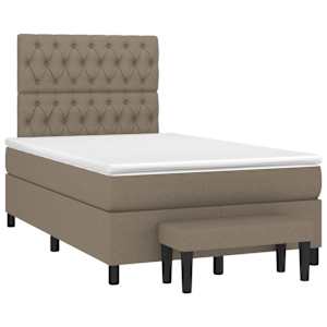 Box spring postel s matrací taupe 120x190 cm textil - obrázek 2