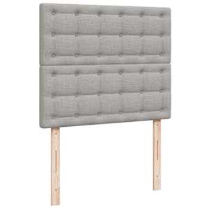 Box spring postel s matrací světle šedá 120x190 cm textil - obrázek 7