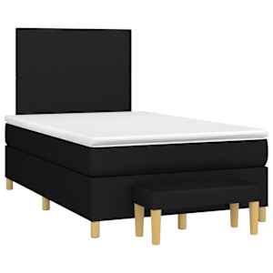 Box spring postel s matrací černá 120x190 cm textil - obrázek 2