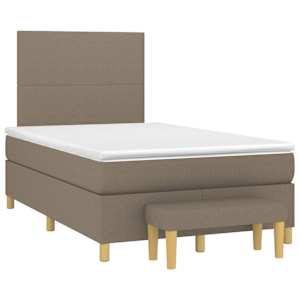 Box spring postel s matrací taupe 120x190 cm textil - obrázek 2