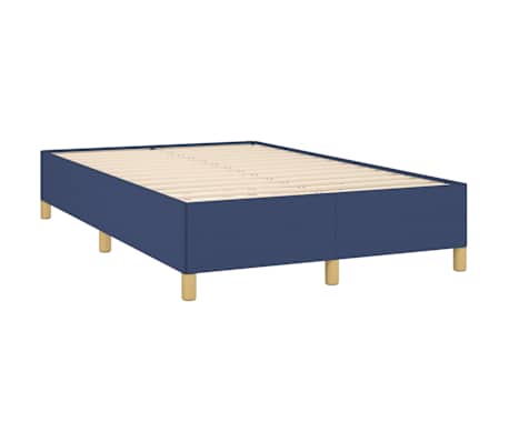 vidaXL Κρεβάτι Boxspring με Στρώμα Μπλε 120x190 εκ. Υφασμάτινο