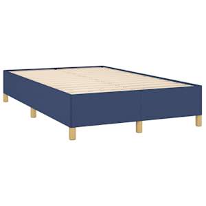 vidaXL Κρεβάτι Boxspring με Στρώμα Μπλε 120x190 εκ. Υφασμάτινο