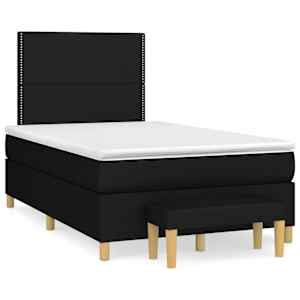Box spring postel s matrací černá 120x190 cm textil - obrázek 1