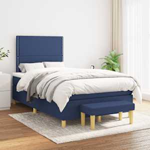 Box spring postel s matrací černá 120x190 cm textil - obrázek 3