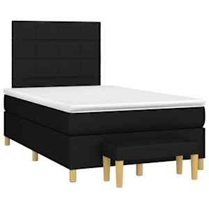 Box spring postel s matrací černá 120x190 cm textil - obrázek 2