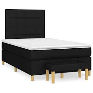Box spring postel s matrací černá 120x190 cm textil - obrázek 1
