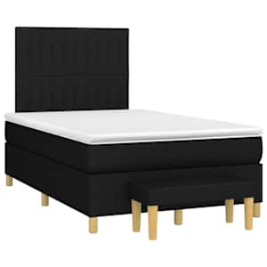 Box spring postel s matrací černá 120x190 cm textil - obrázek 1