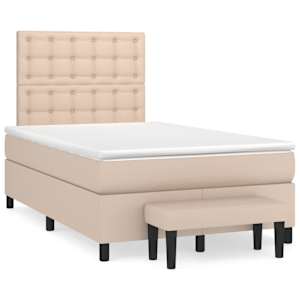 Box spring postel s matrací cappuccino 120x190 cm umělá kůže - obrázek 2