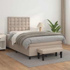 Box spring postel s matrací cappuccino 120x190 cm umělá kůže - obrázek 3