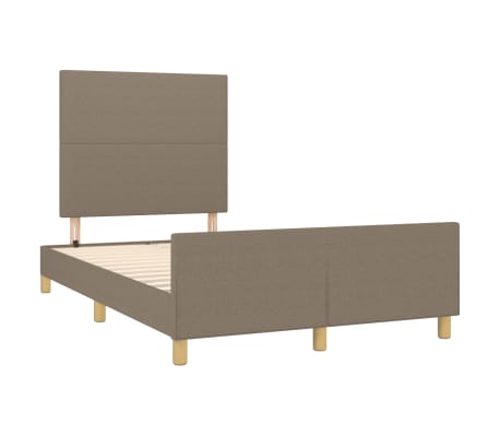 vidaXL Bedframe zonder matras 120x190 cm stof taupe